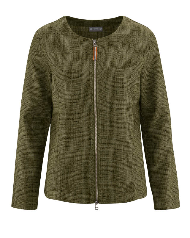 Giacca tweed in canapa e cotone biologico