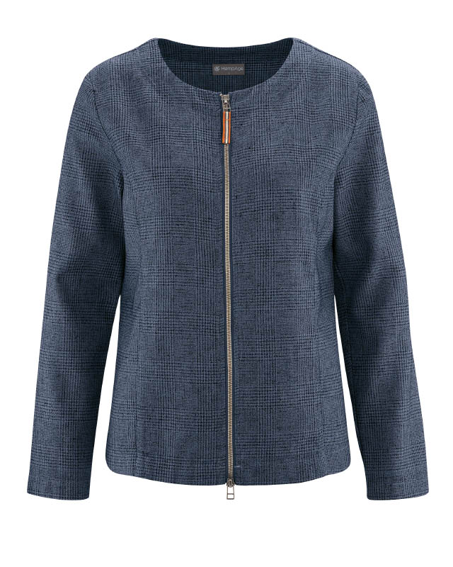 Giacca tweed in canapa e cotone biologico