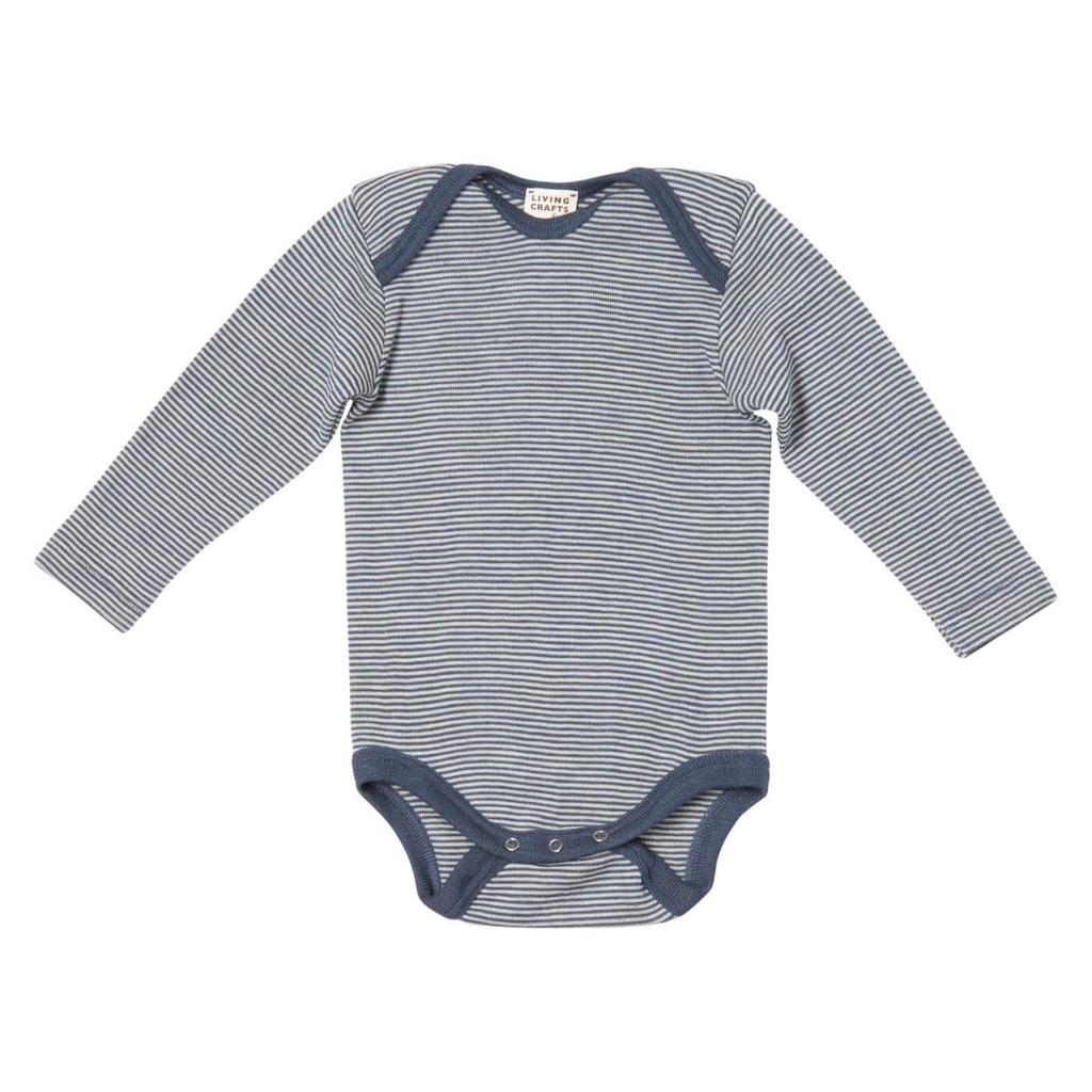 Body maniche lunghe lana e seta denim
