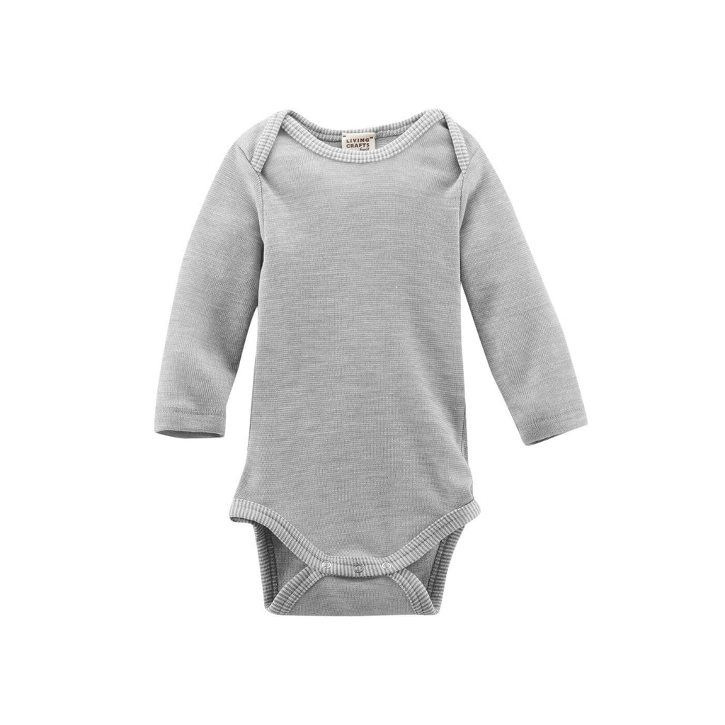 Body maniche lunghe lana e seta denim