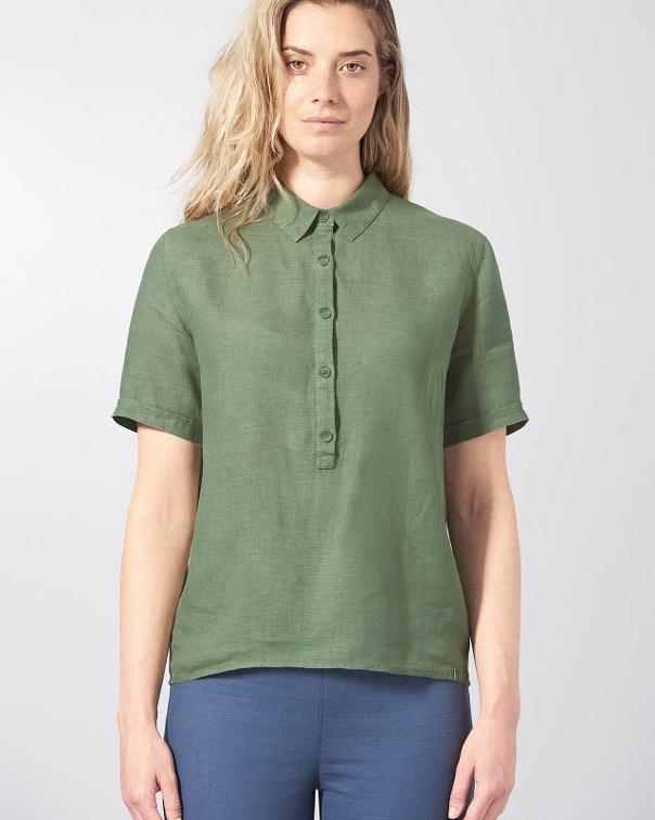 Camicia 100% canapa maniche corte