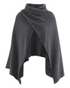 Poncho in maglia di fibre riciclate-Taglia Unica