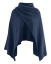 Poncho in maglia di fibre riciclate-Taglia Unica