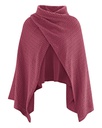 Poncho in maglia di fibre riciclate-Taglia Unica