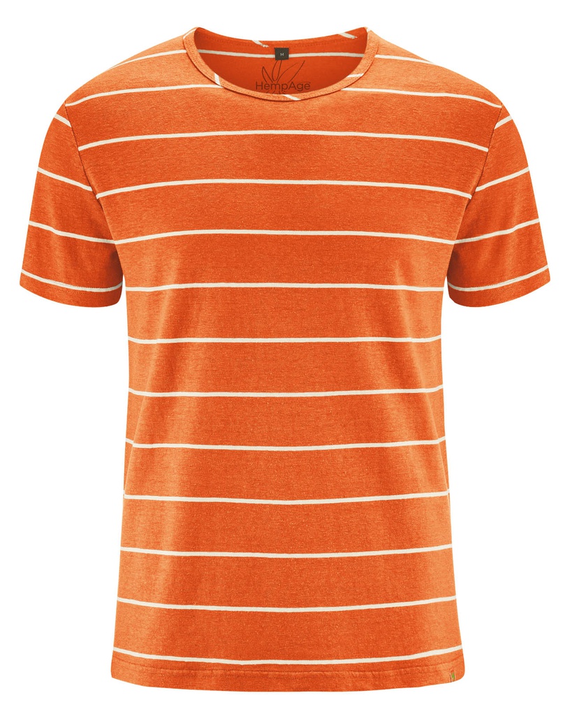 T-shirt a righe in pura canapa e cotone biologico