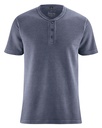 T-shirt con bottoni in canapa e cotone bio