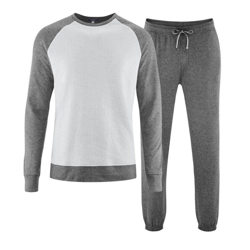 Pigiama uomo grigio - cotone biologico