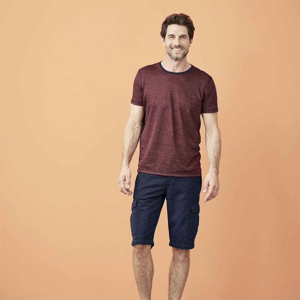 T-shirt uomo 100% lino biologico - blu red
