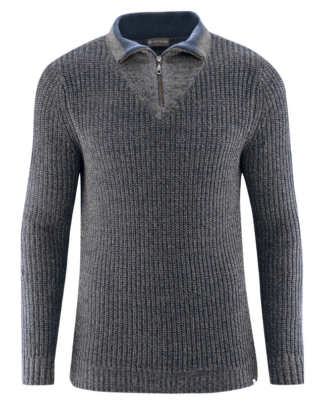 Maglione uomo Canapa e Cotone bio riciclati