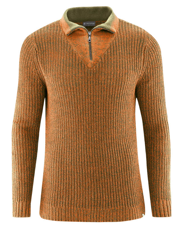 Maglione uomo Canapa e Cotone bio riciclati