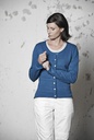 Cardigan in canapa riciclata e cotone bio riciclato
