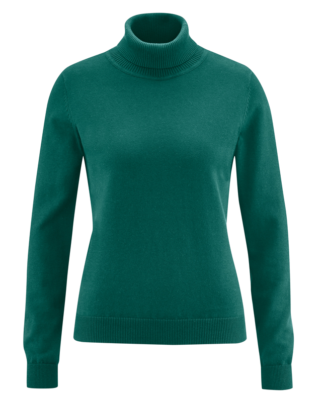 Pullover in maglia dolcevita cotone bio e canapa