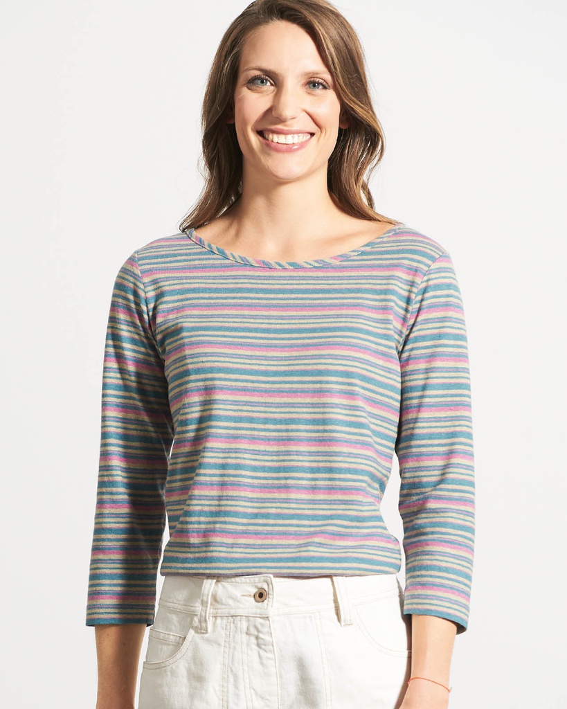 Maglia maniche 7/8 canapa e cotone bio