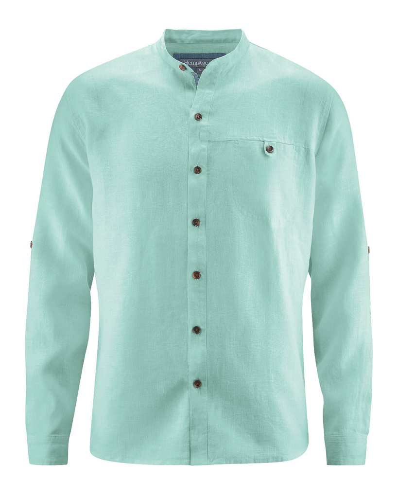 Camicia Casual colletto stand-up