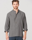 Camicia coreana, canapa e cotone biologico