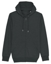 Felpa bio con zip e cappuccio