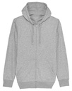 Felpa bio con zip e cappuccio