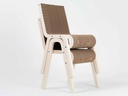 PREZZO SU RICHIESTA - Less Chair- sedia in cartone bianco senza braccioli