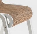 PREZZO SU RICHIESTA - Less Chair- sedia in cartone bianco senza braccioli