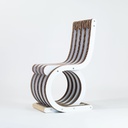 PREZZO SU RICHIESTA - Twist Chair - sedia in cartone e legno laccato