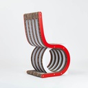 PREZZO SU RICHIESTA - Twist Chair - sedia in cartone e legno laccato colorato