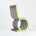 PREZZO SU RICHIESTA - Twist Chair - sedia in cartone e legno laccato colorato