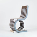 PREZZO SU RICHIESTA - Twist Chair - sedia in cartone e legno laccato colorato