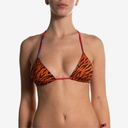 Triangolo Reversibile Red Flower Orange Tiger