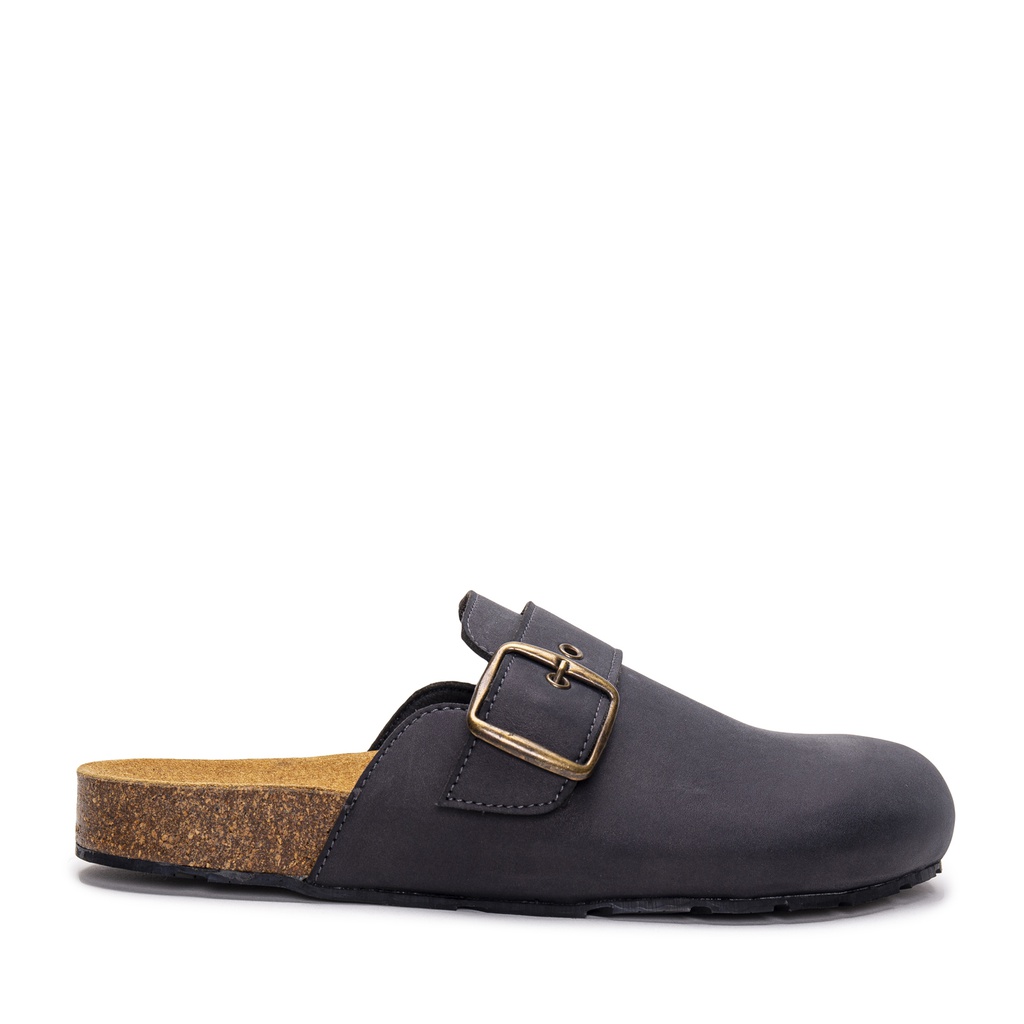 VASIL GREY PANTOFOLE VEGAN MULES