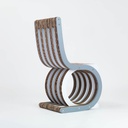 PREZZO SU RICHIESTA - Twist Chair - sedia in cartone e legno laccato colorato