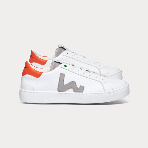SNIK WHITE GREY ORANGE - UOMO