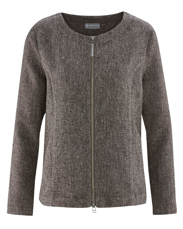 Giacca tweed in canapa e cotone biologico
