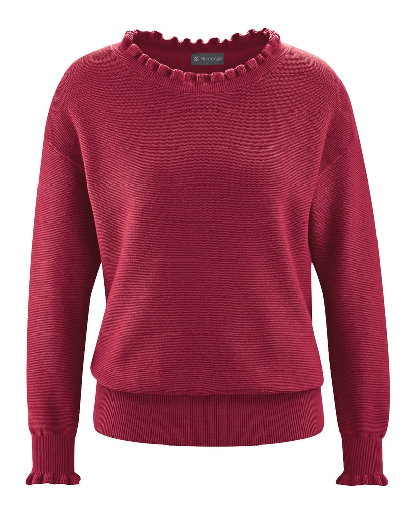 Pullover Flounce Canapa e cotone biologico