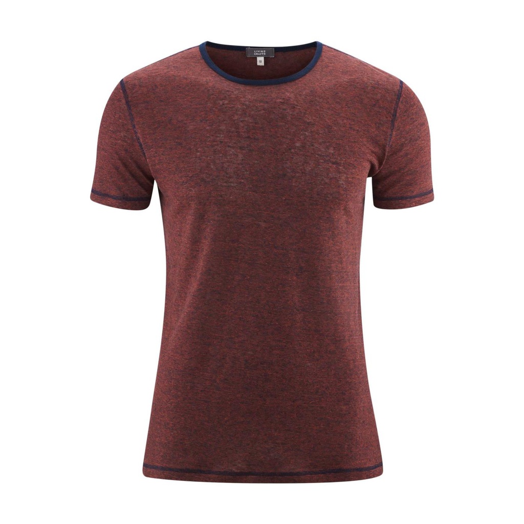 T-shirt uomo 100% lino biologico - blu red