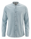 Camicia collo coreana canapa e cotone bio
